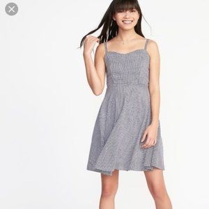 Old Navy Flare Cami Gingham Dress(A395)
